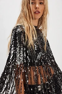 All Night Long Sequin Cape