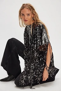 All Night Long Sequin Cape