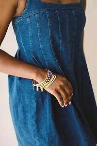 Twenty Two West Gold Checkerboard Bangle