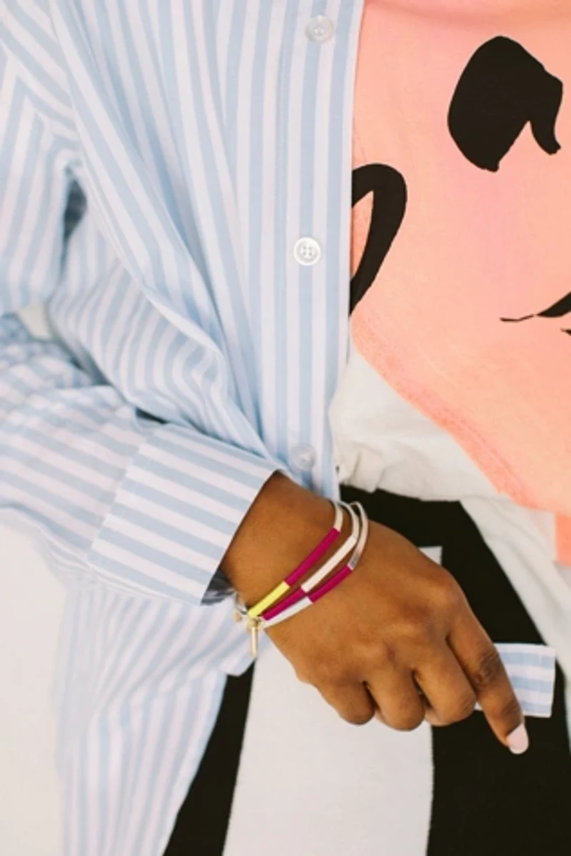 Twenty Two West Silver Wrapped Square Bangle