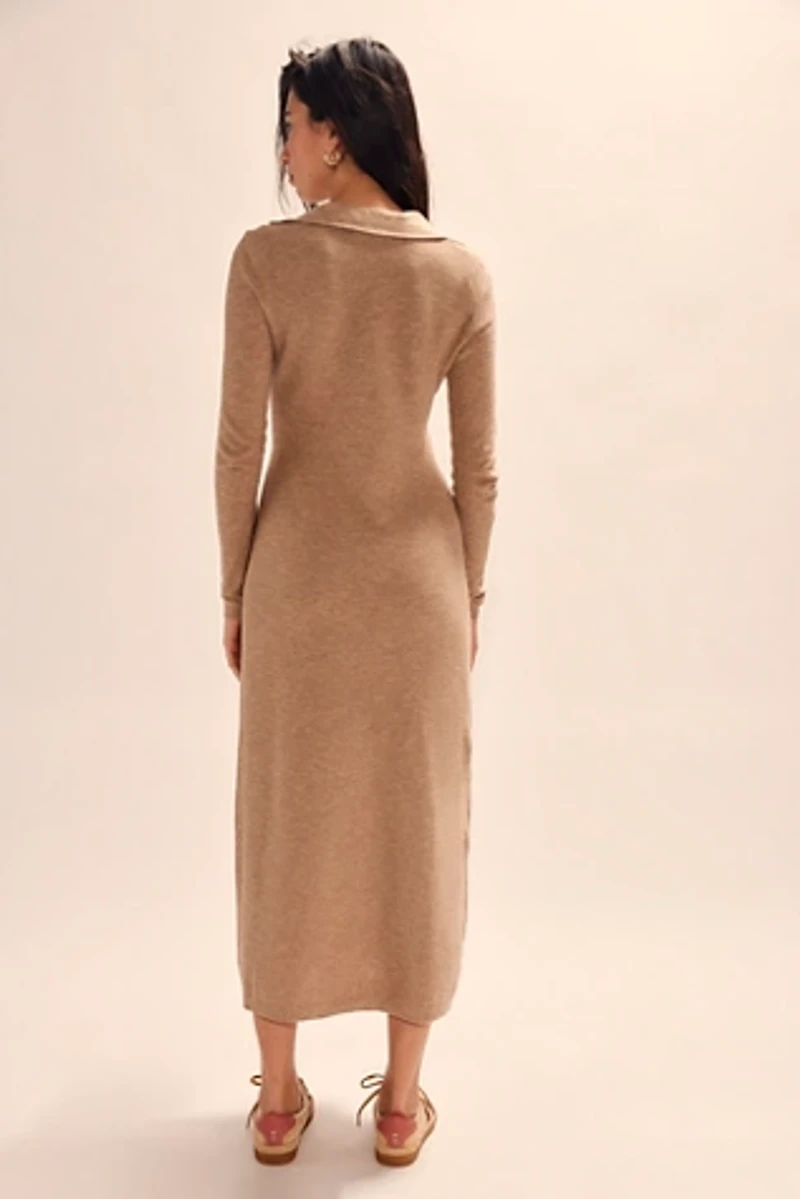 Audrina Cotton-Linen Sweater Dress