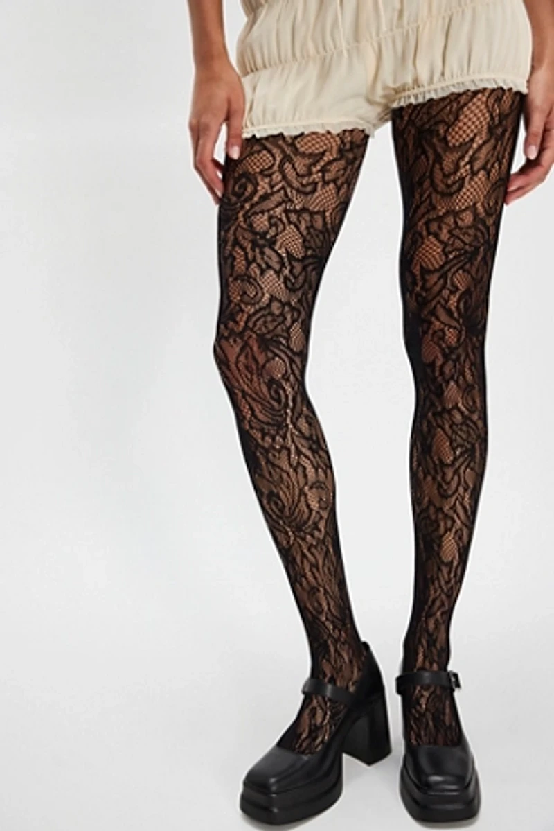 Openwork Lace Tights