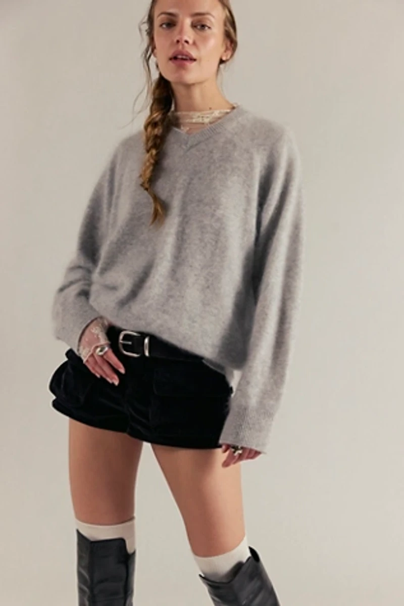 Best V-Neck Brushed Cashmere Sweater