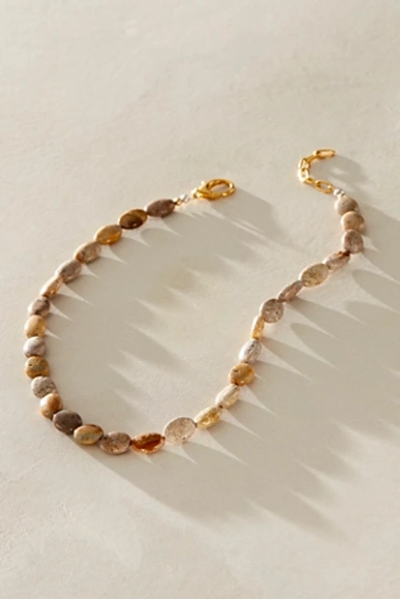 ALV Chunky Beaded Stone Necklace