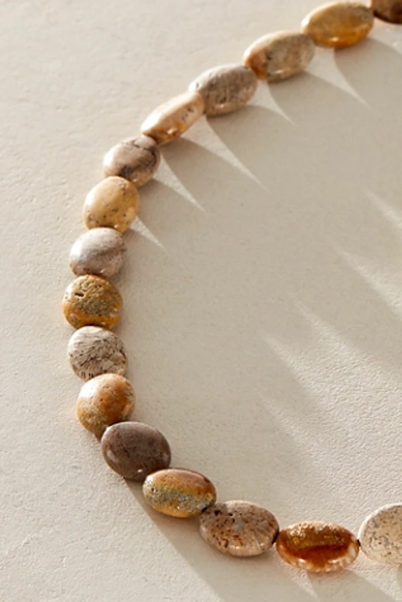 ALV Chunky Beaded Stone Necklace