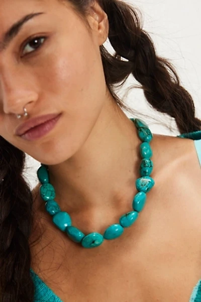 ALV Chunky Beaded Stone Necklace
