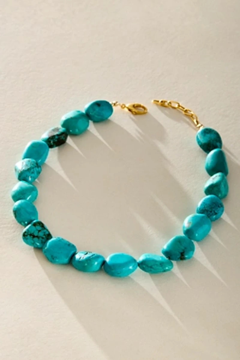 ALV Chunky Beaded Stone Necklace
