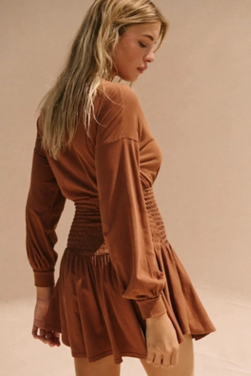 Scorching Hot Long-Sleeve Mini Dress