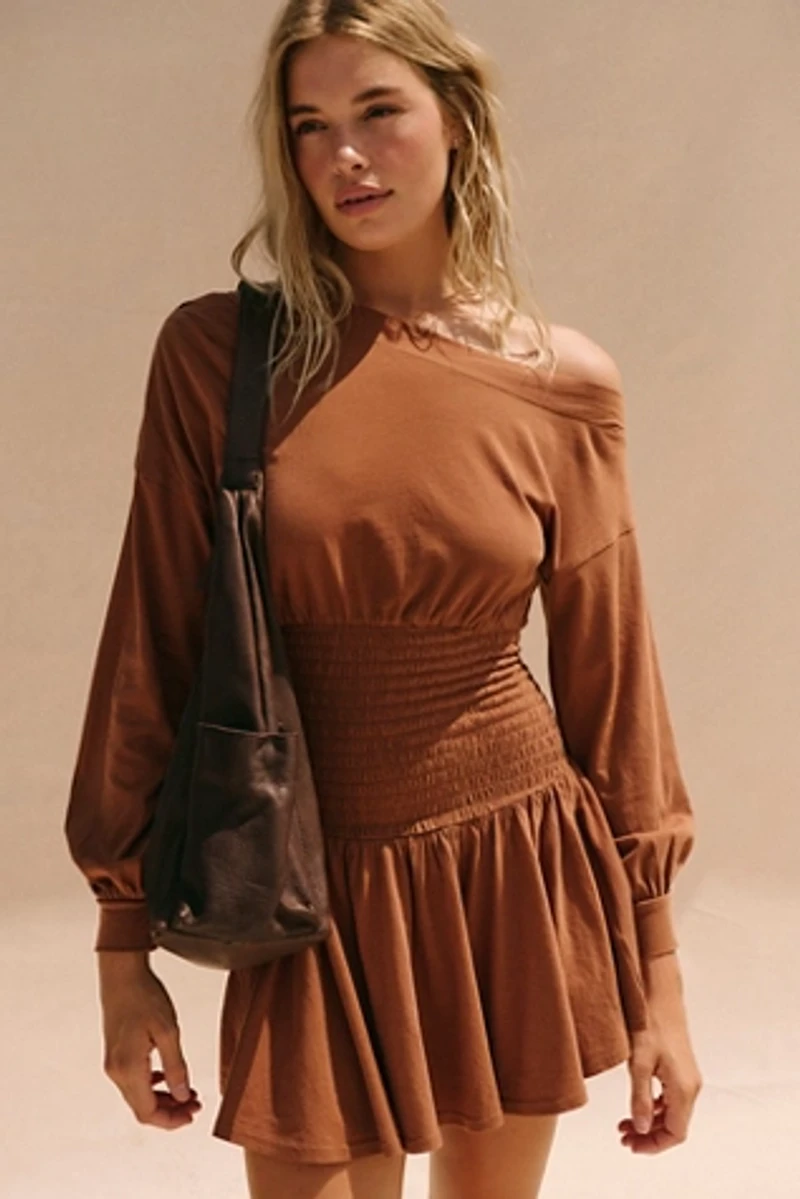 Scorching Hot Long-Sleeve Mini Dress