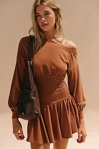 Scorching Hot Long-Sleeve Mini Dress
