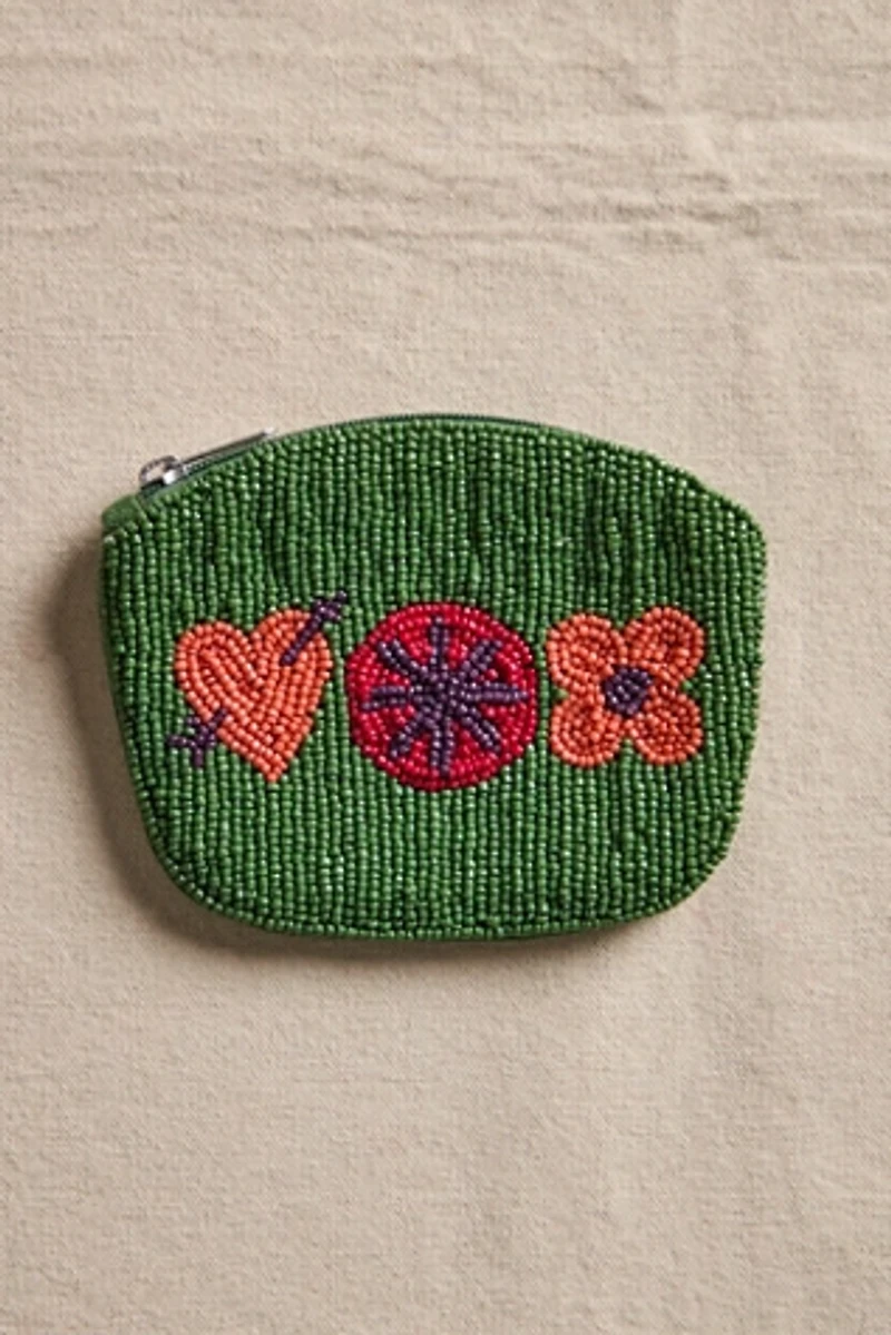 Cherry Forest Beaded Wallet