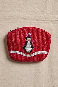 Petunia Penguin Beaded Wallet