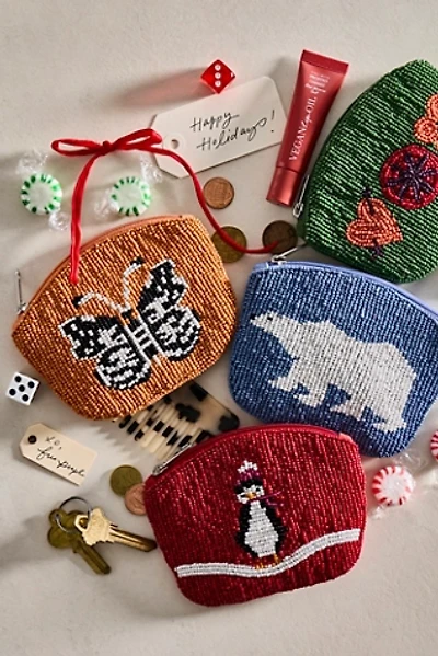 Petunia Penguin Beaded Wallet