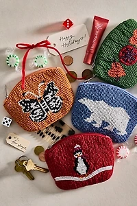 Petunia Penguin Beaded Wallet