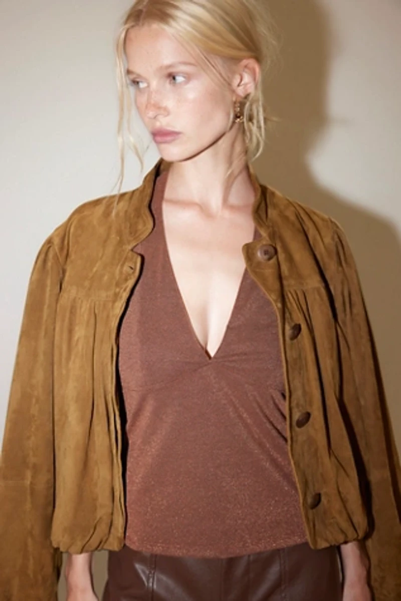 Still Here Lurex Halter Cami