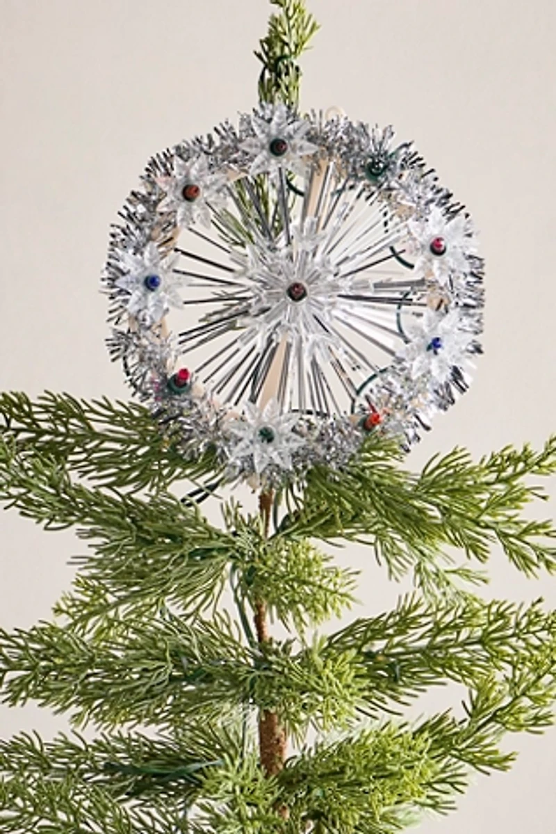 Snowflake Tinsel Tree Topper