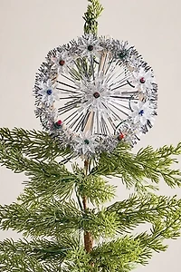 Snowflake Tinsel Tree Topper