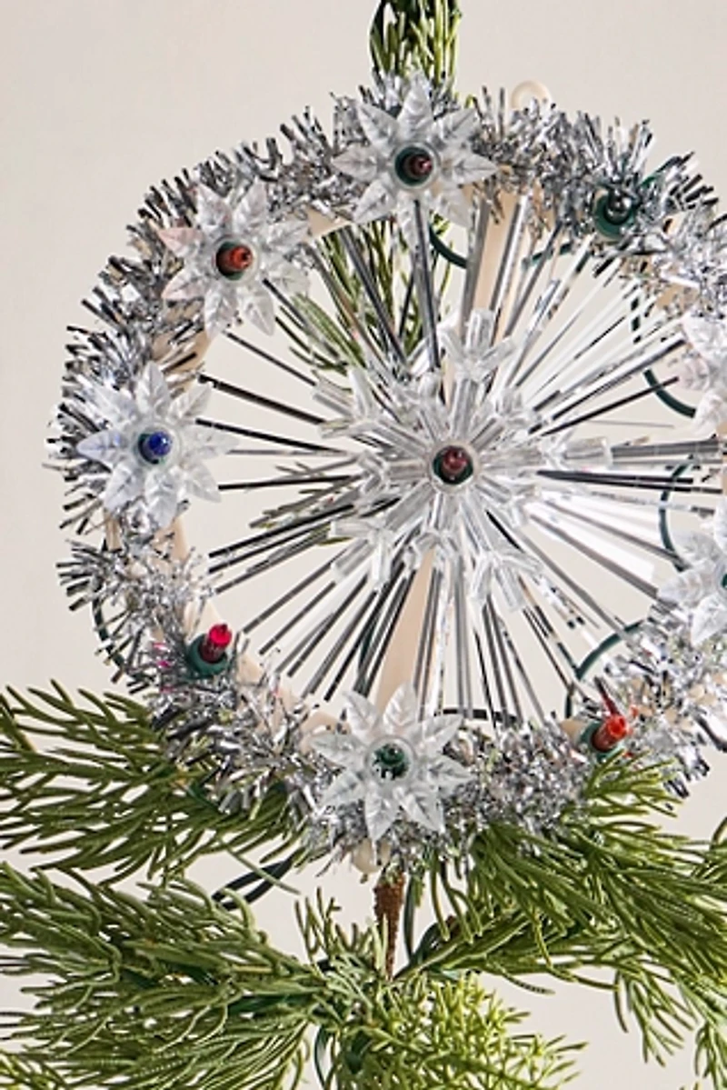 Snowflake Tinsel Tree Topper