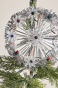 Snowflake Tinsel Tree Topper