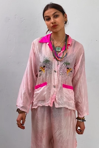 Vintage Silk PJ's Hand Embroidered  Selected by Anna Corinna