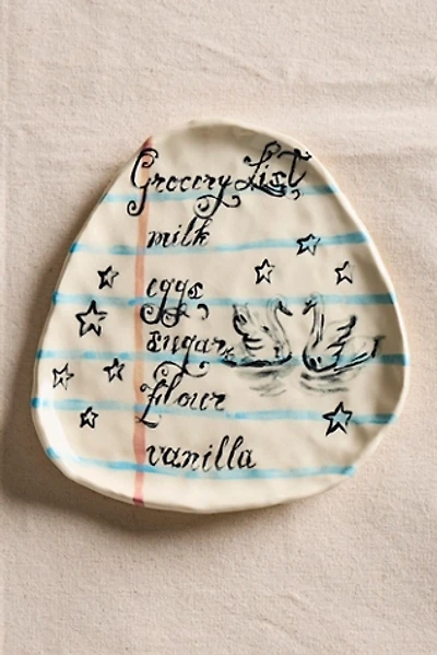 Grocery List Plate