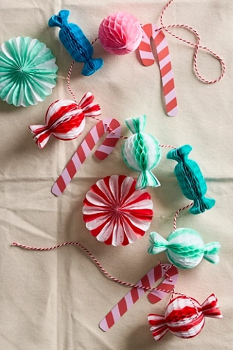 Christmas Candy Honeycomb Garland