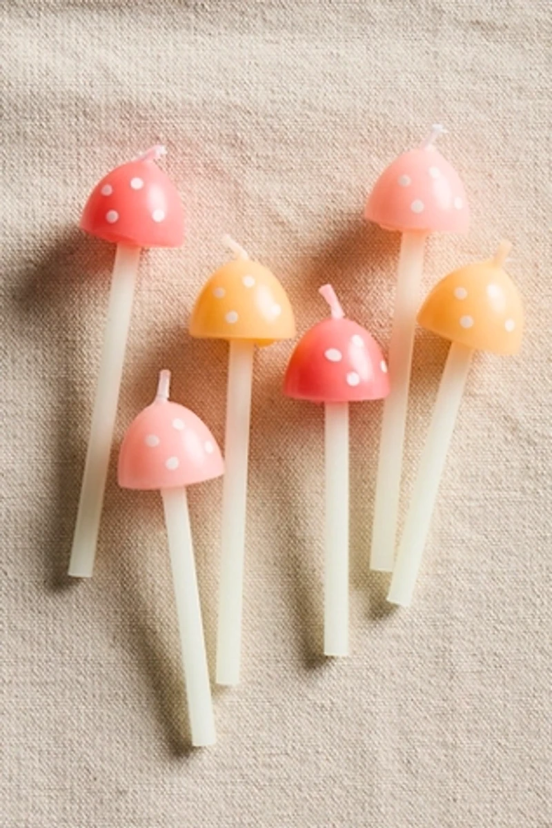 Mushroom Candle Set Of 6