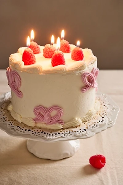 Raspberry Candles Set Of 10