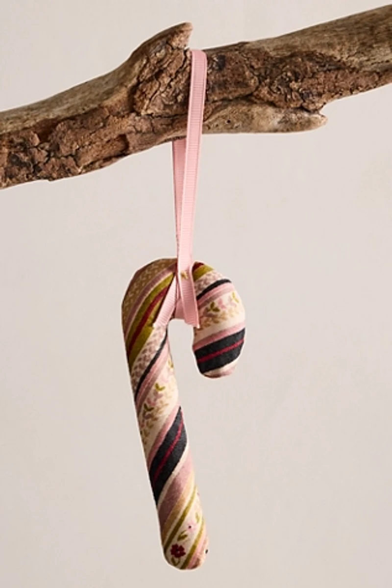 Candy Cane Kantha Ornament