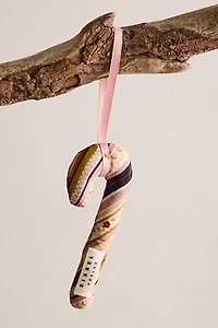 Candy Cane Kantha Ornament