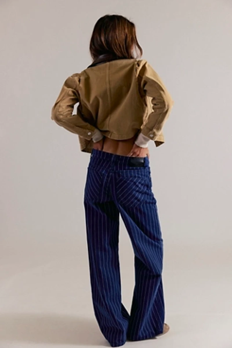 We The Free Nia Striped Boyfriend Jeans