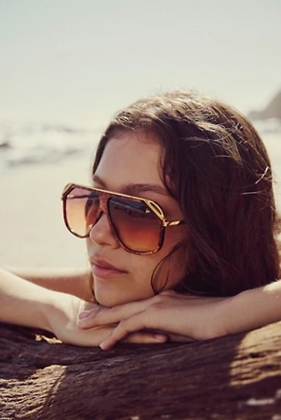 Vintage Frames Eastwood Marbled Wood Acetate Sunglasses