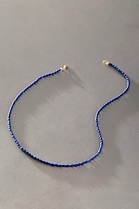 Takara Bead Strand Bicone Lapis Necklace