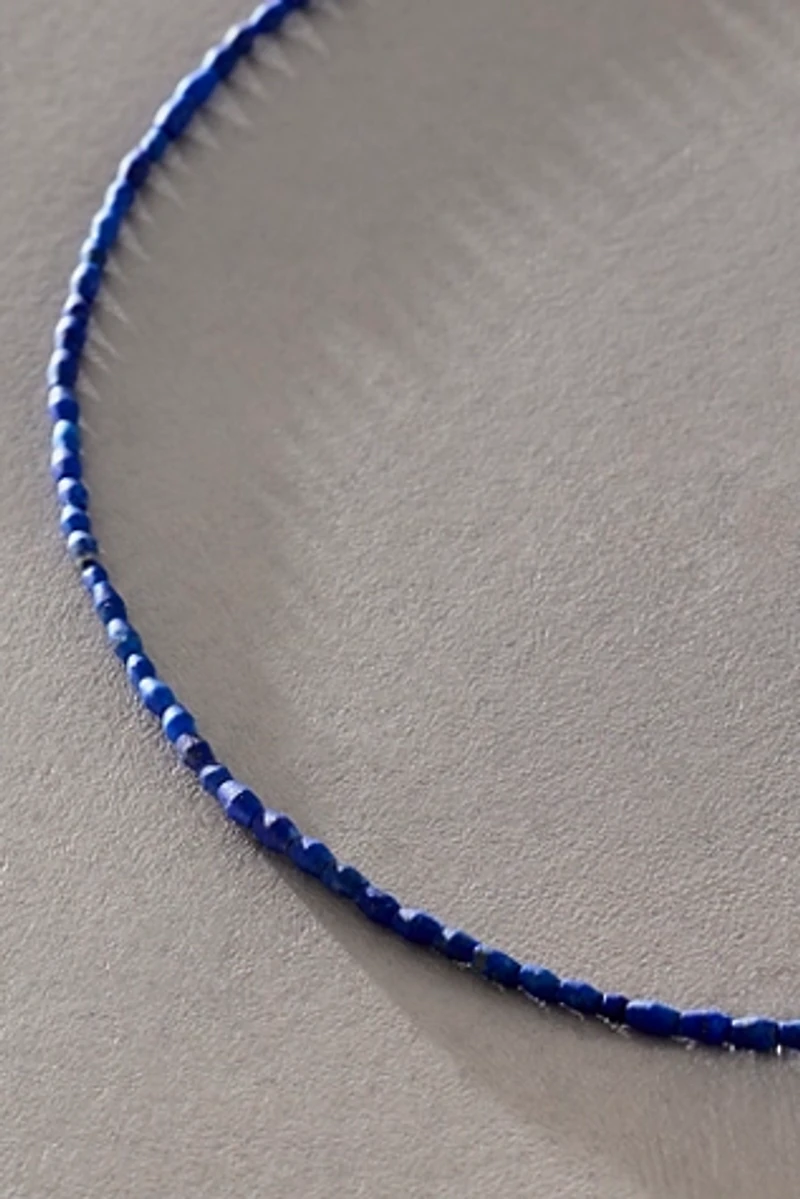 Takara Bead Strand Bicone Lapis Necklace