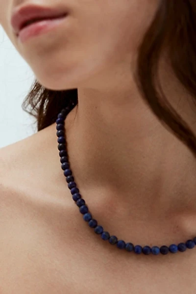 Takara Bead Strand Round Lapis Necklace
