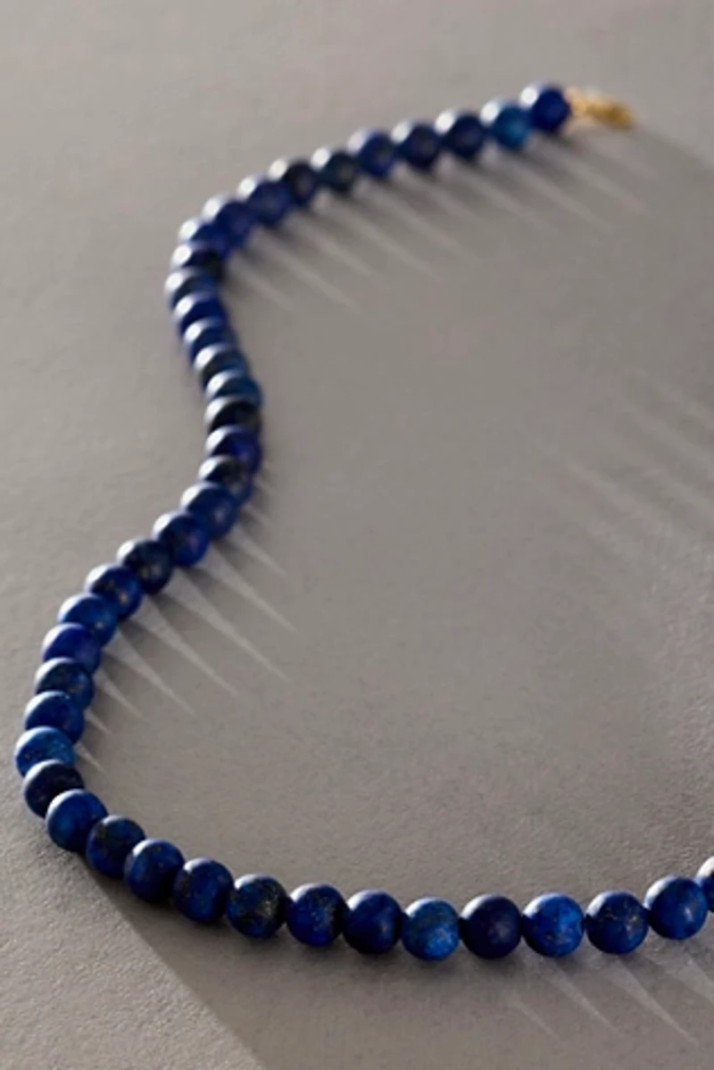 Takara Bead Strand Round Lapis Necklace