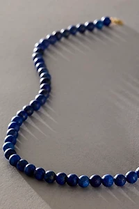 Takara Bead Strand Round Lapis Necklace