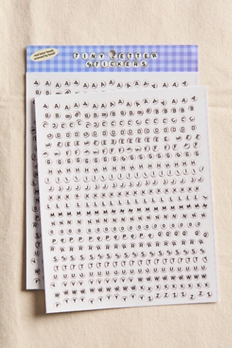 Bead Letter Sticker Sheet