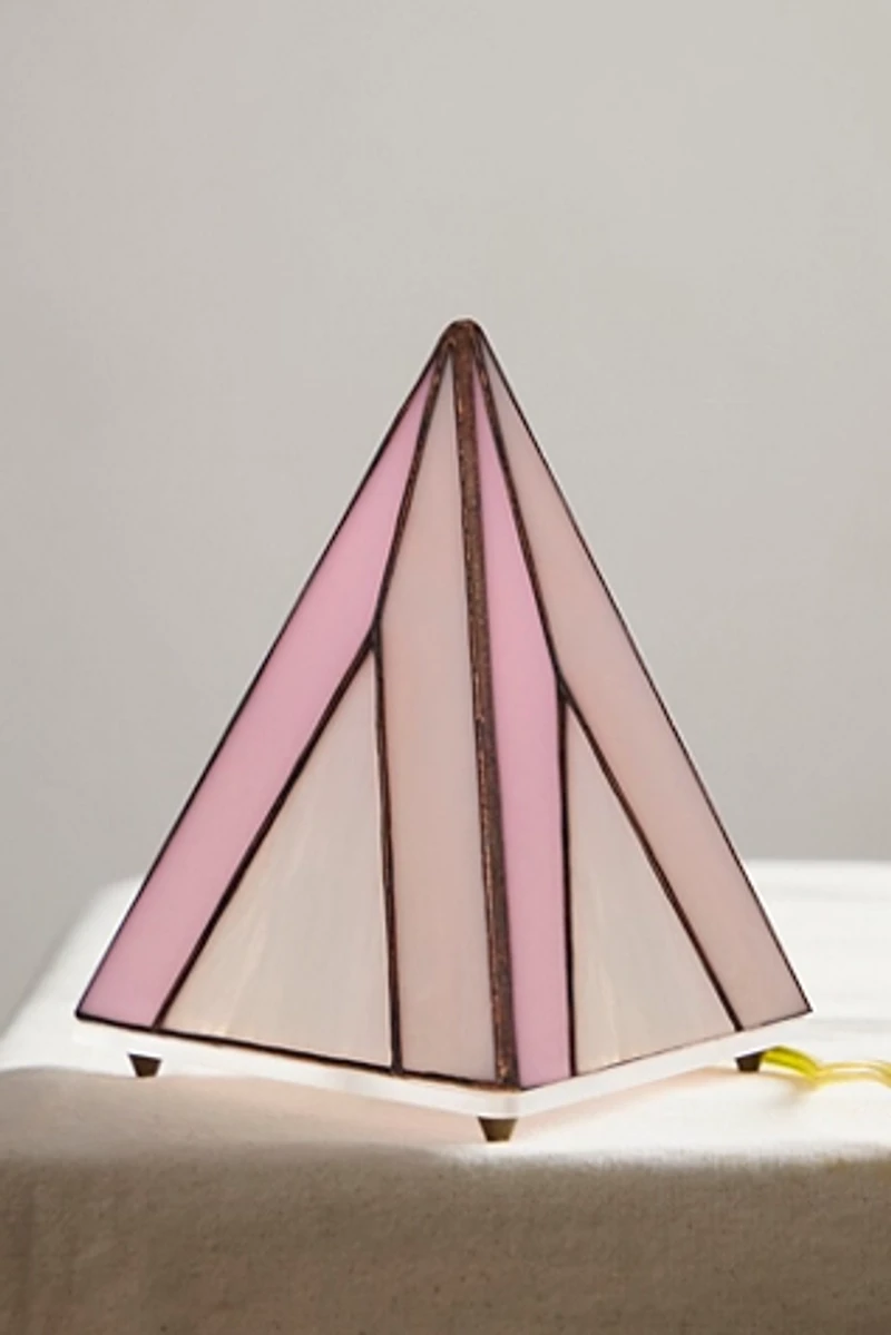 Stained Glass Pyramid Lamp