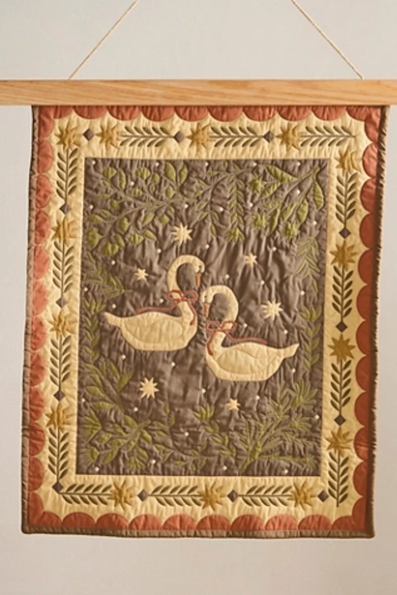 Winter Swans Large Wall Hanging