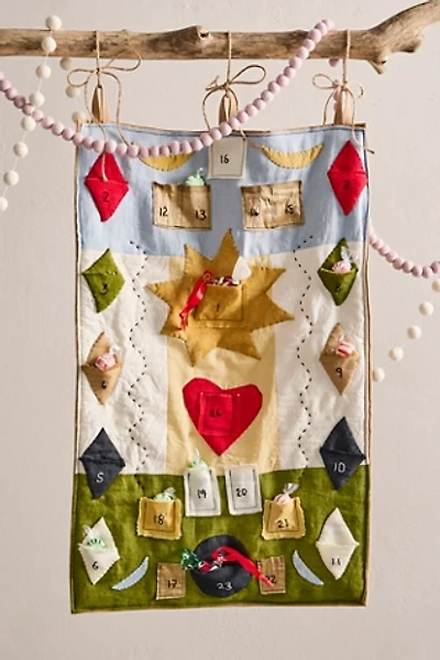 Tessa Layzelle Handstitched Pocket Advent Calendar Quilt