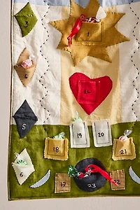 Tessa Layzelle Handstitched Pocket Advent Calendar Quilt