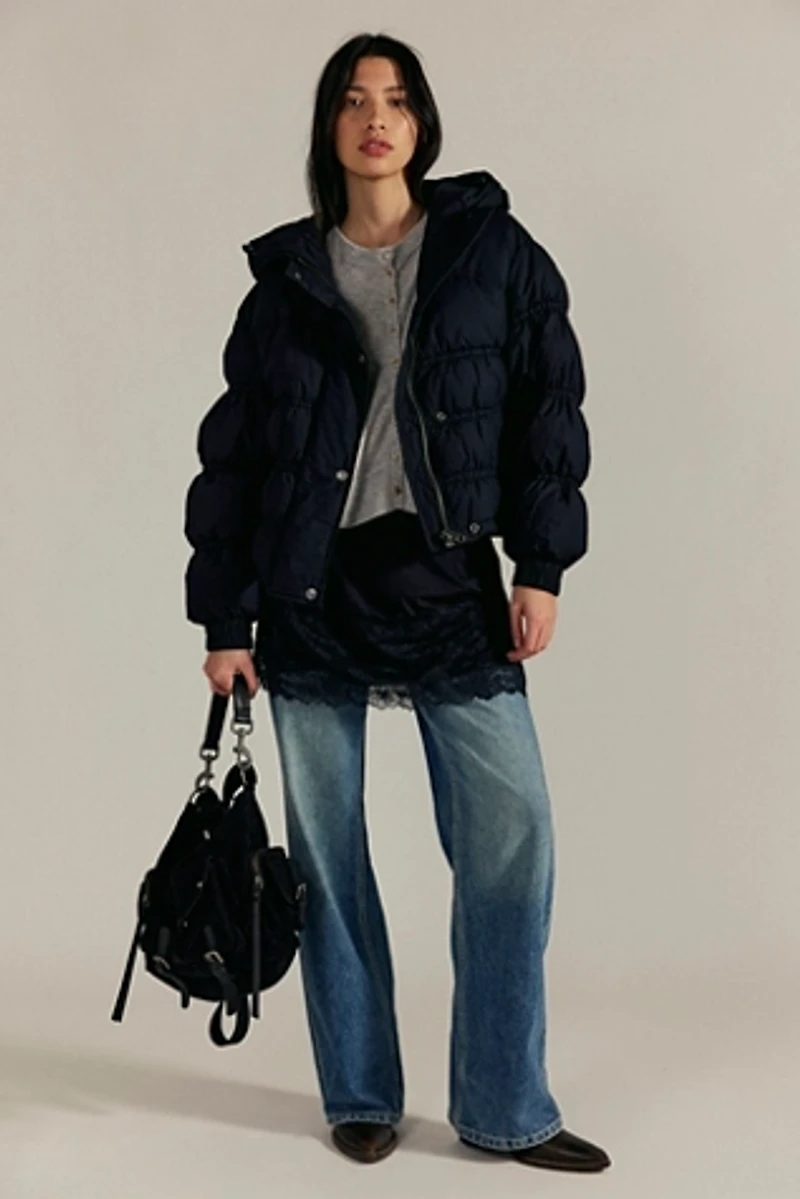 Party Of One Solid Puffer Jacket