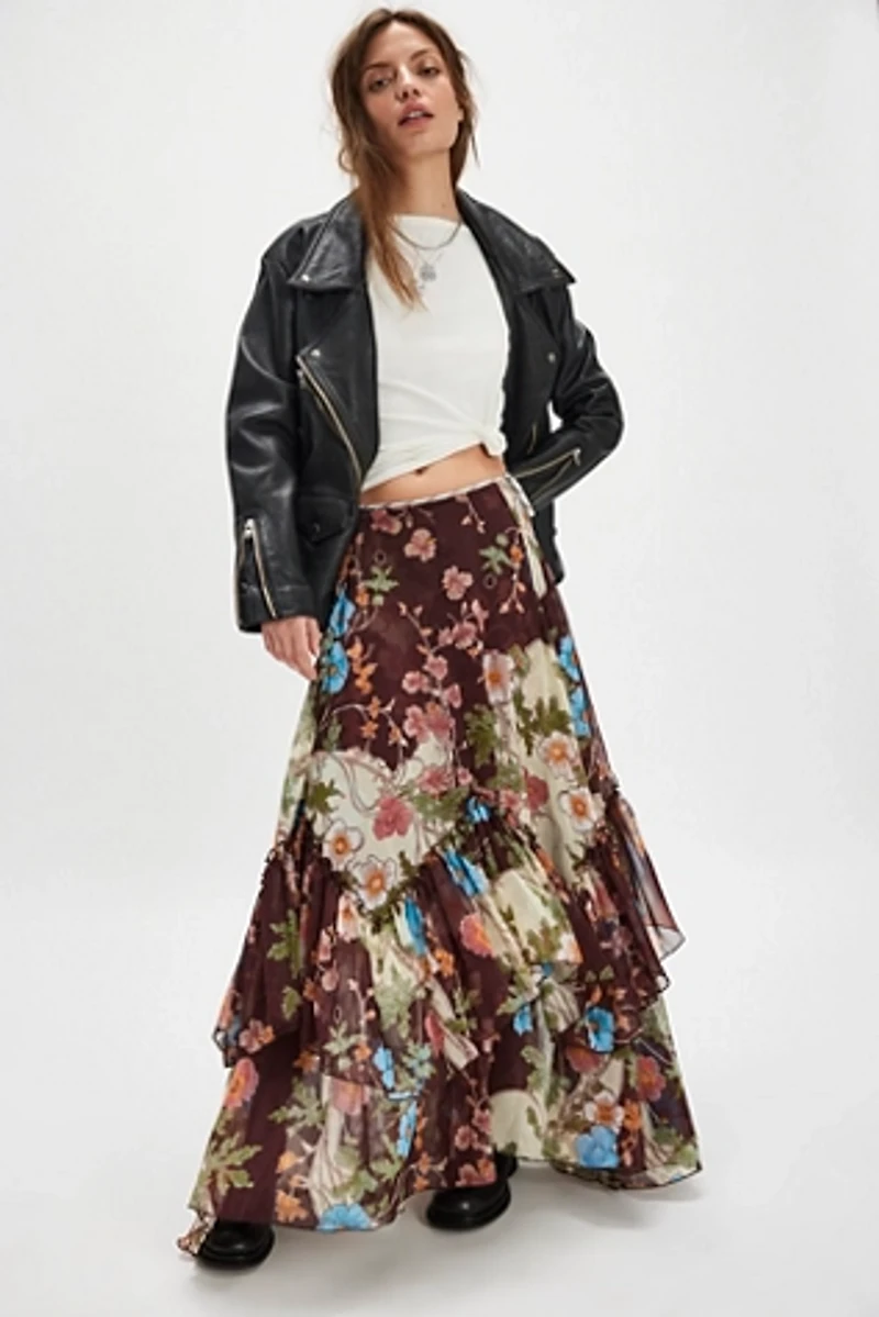 Palermo Villa Chiffon Maxi Skirt