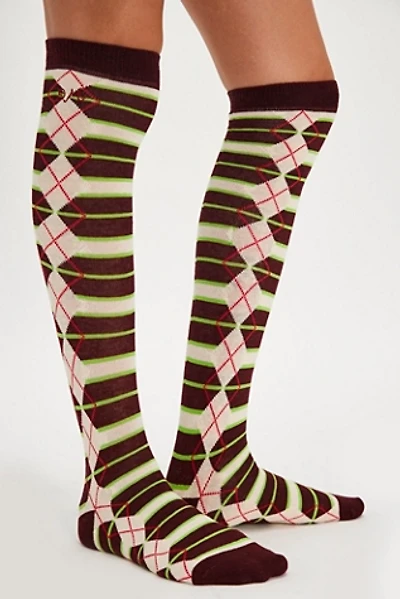 Damson Madder Knee High Socks