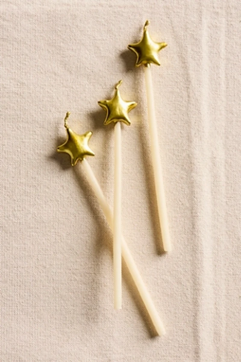 Star Candles, Set of 3