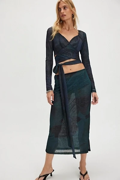 Valentine Reversible Mesh Midi Skirt Set