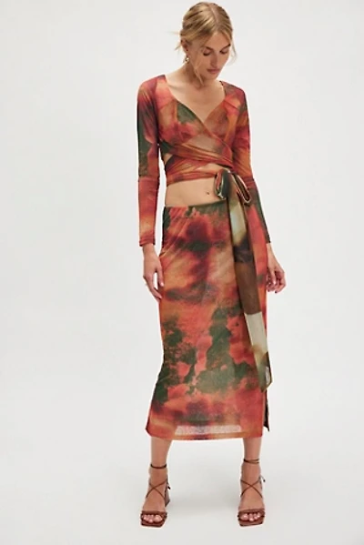 Valentine Reversible Mesh Midi Skirt Set