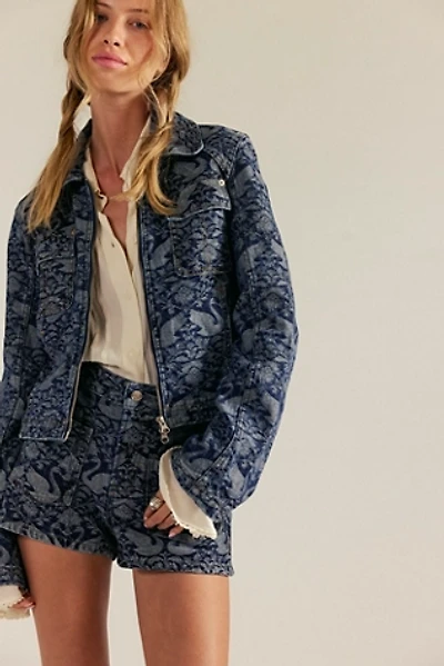 We The Free River Denim Printed Jacket