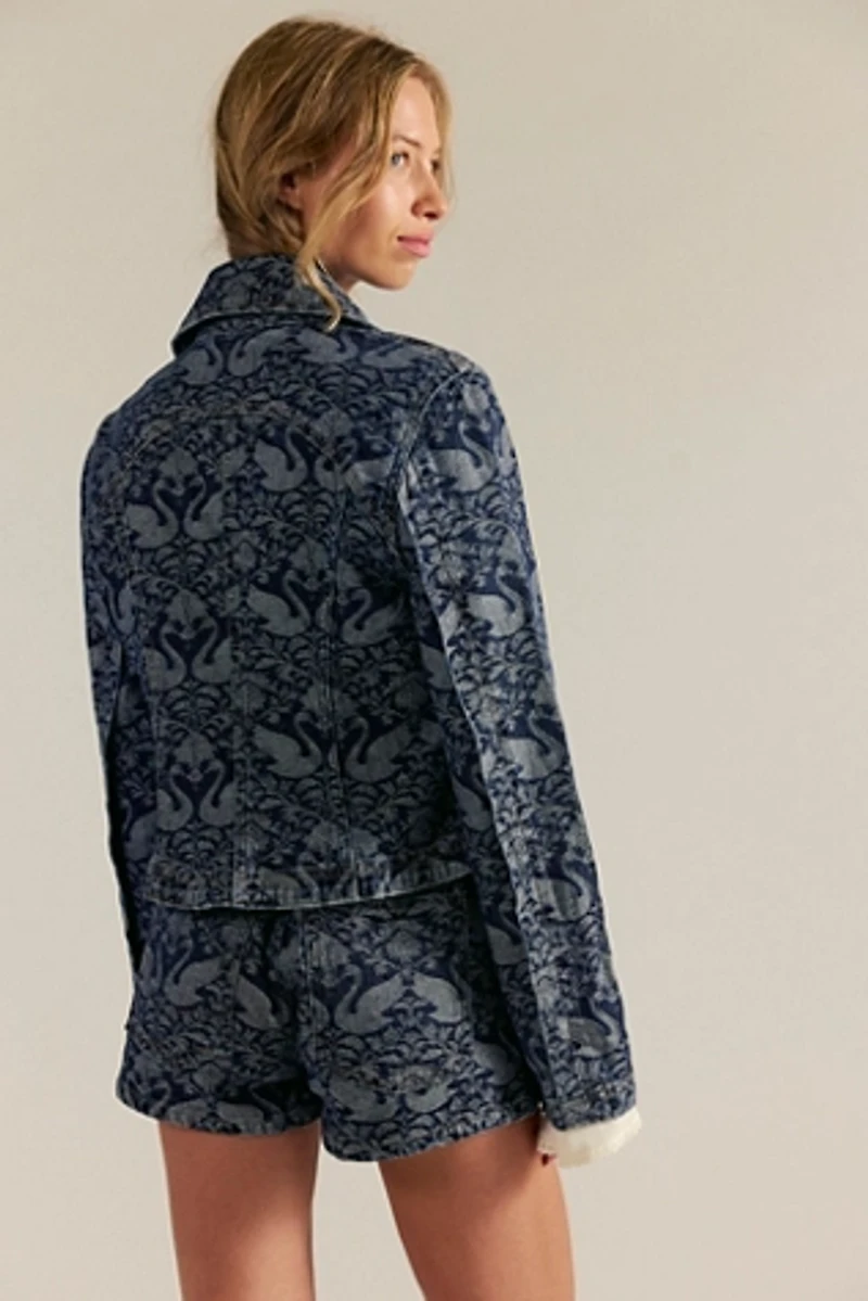 We The Free River Denim Printed Jacket
